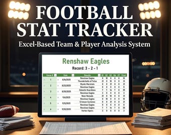 Football Stat Tracker for Excel | Team & Player Analysis Tool
