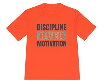 Discipline Over Motivation T-Shirt | Motivational Gym Workout Discipline Tee