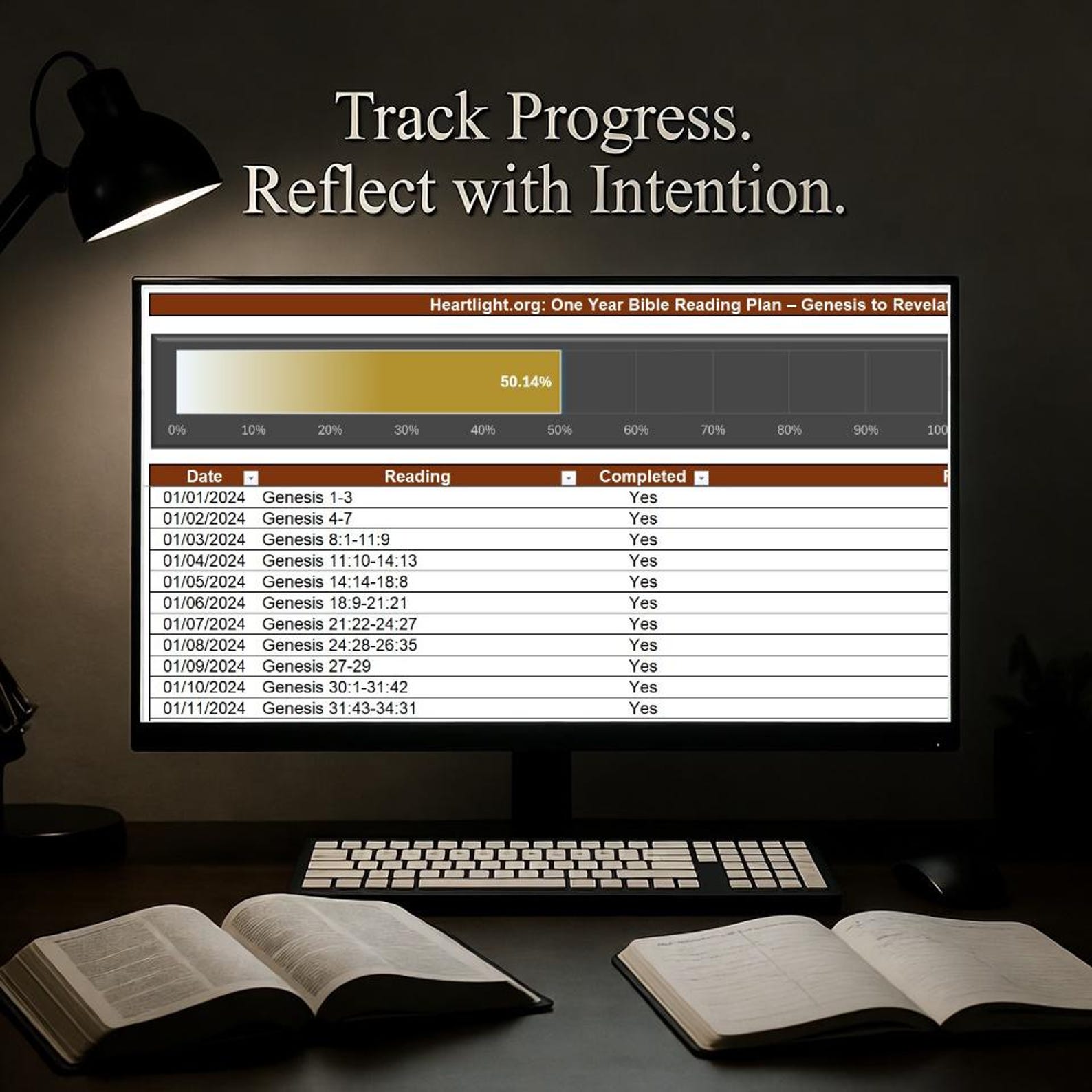 Bible Tracker - Excel Spiritual Journey Growth & Reflection Tool for ...