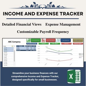 Excel Income Expense Tracker - Personal Small Business Finance