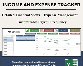 Excel Income & Expense Tracker | Small Business Finance Template