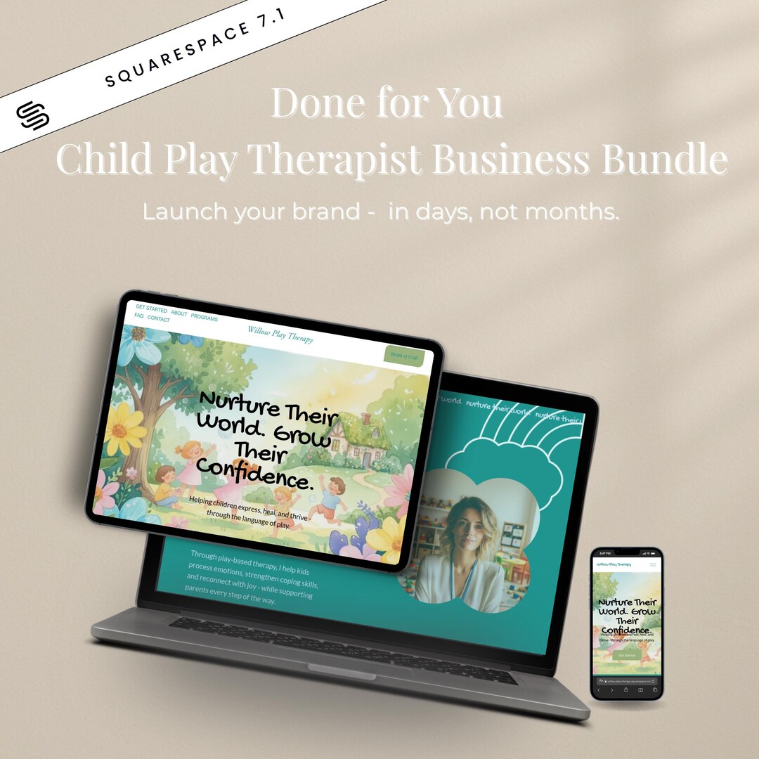 Squarespace Template One Page for Child Play Therapist Play Therapy