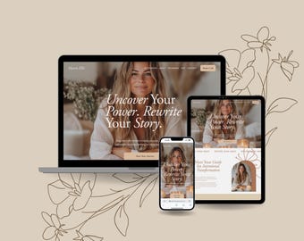 Modelo Squarespace 7.1 – Pacote de Design de Site Feminino e Aconchegante (Coaches de Vida)