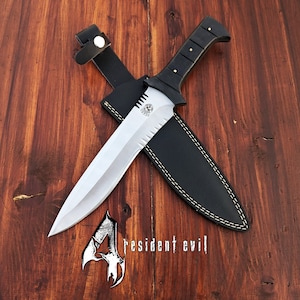 RE4 Replica Knife: Handmade D2 Steel Leon Kennedy Game Knife