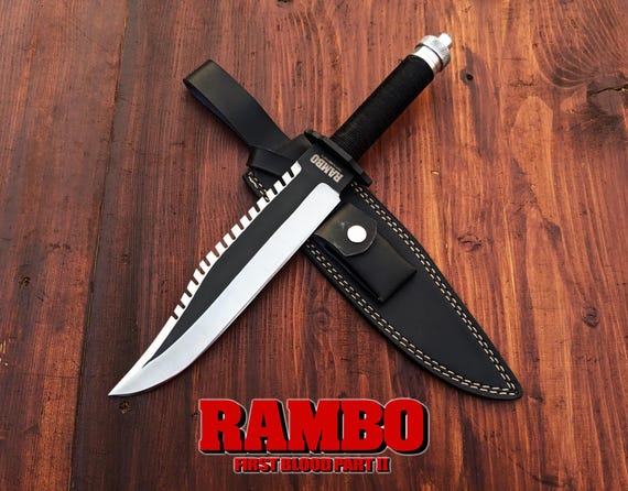 Handmade Rambo First Blood Part 2 Replica Knife: Stainless Steel Handmade Rambo First Blood Part 2 Replica Knife: Stainless Steel