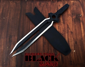 Daga de Hei inspirada en Darker Than Black: accesorio coleccionable de acero inoxidable a escala 1:1
