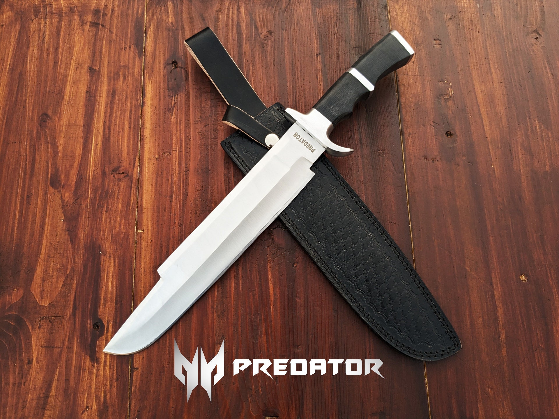 Predator Bowie Knife: Handmade Stainless Steel Predator Replica Machete ...