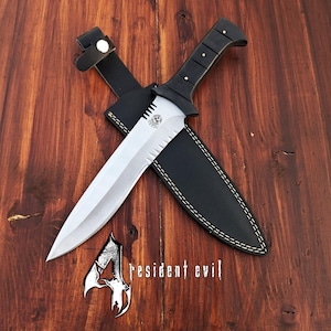 RE4 Leon Kennedy Knife: Handmade D2 Steel Full Tang Game Replica