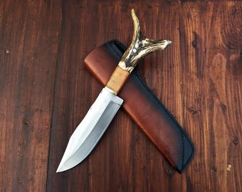 Legends of the Fall Replica Knife: Handmade Stainless Steel Blade, Antler Handle