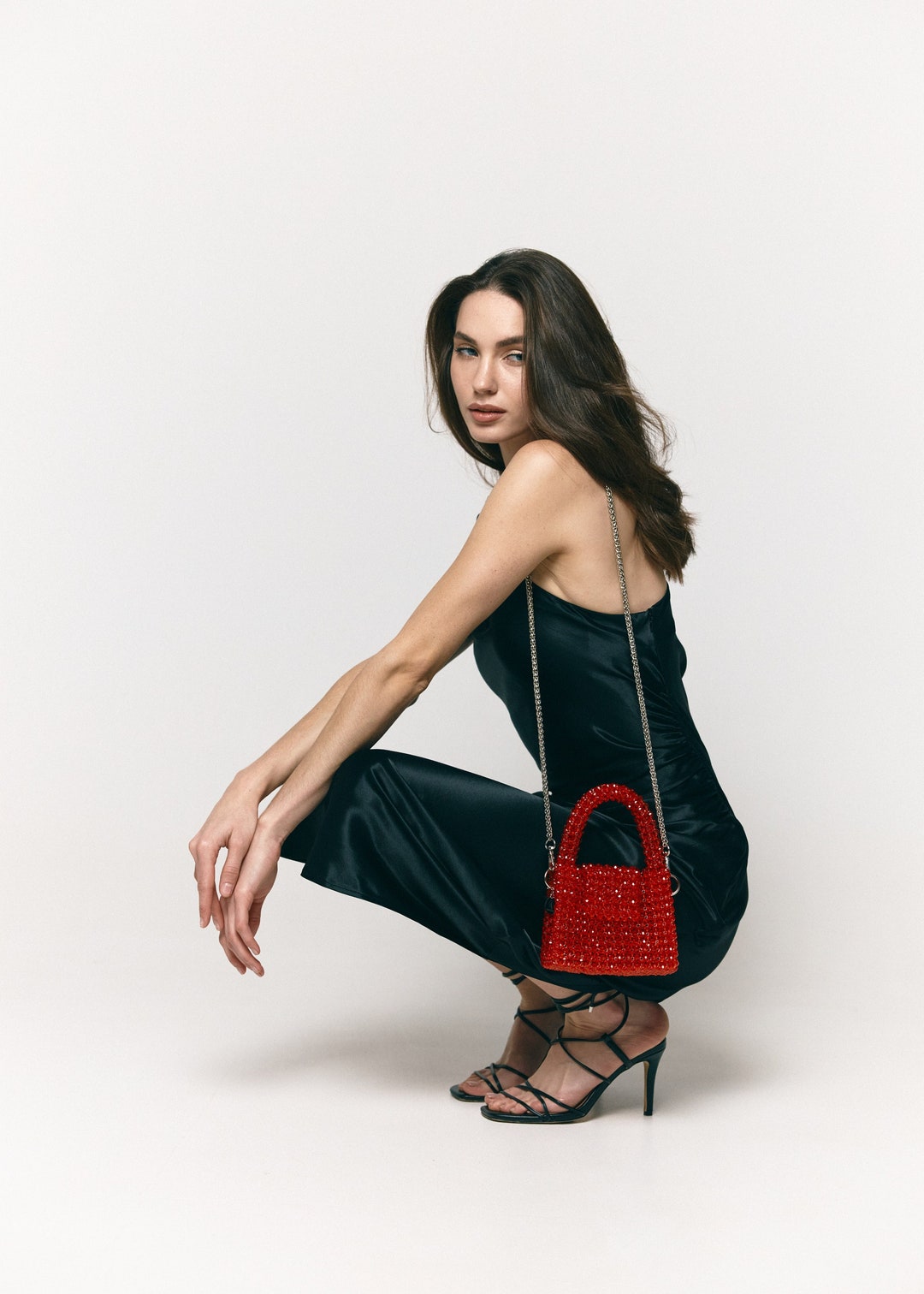 CRYSTAL-EMBELLISHED CAGE HANDBAG main image 0