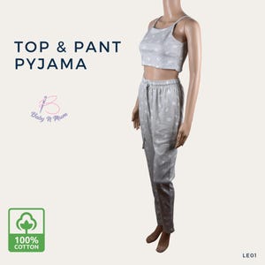 Soft Cotton Pyjama Top & Pant Set for Mum – Ultimate Comfort Sleepwear - Top Bottom Pajama Set - Outfits for Women Sleep Wear - Gift for Her