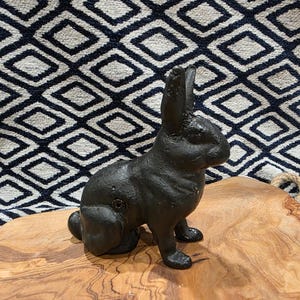 ANTIQUE Rabbit cast iron "still bank" circa early 1900's