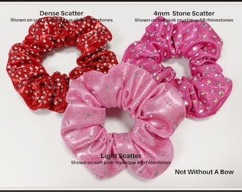 Rhinestone Hair Scrunchie - Cheer Scrunchie - Bling Scrunchie - Mystique Scrunchie - Gymnastics Scrunchie - Custom Scrunchie