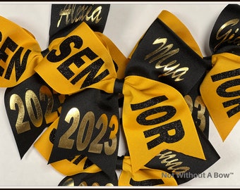 Senior Cheer Bow | Senior Softball Bow | Personalized with Graduation Year - Choose Colors