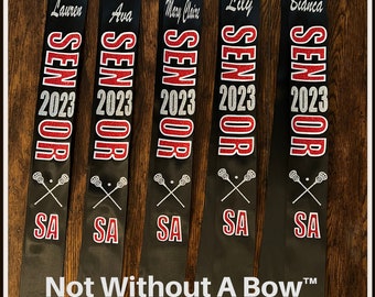 Lacrosse Sash Dual Color - Lax Sash - Custom Sash - Senior Sash - Lacrosse Senior Night Sash - Lax Senior Night - Customize Colors