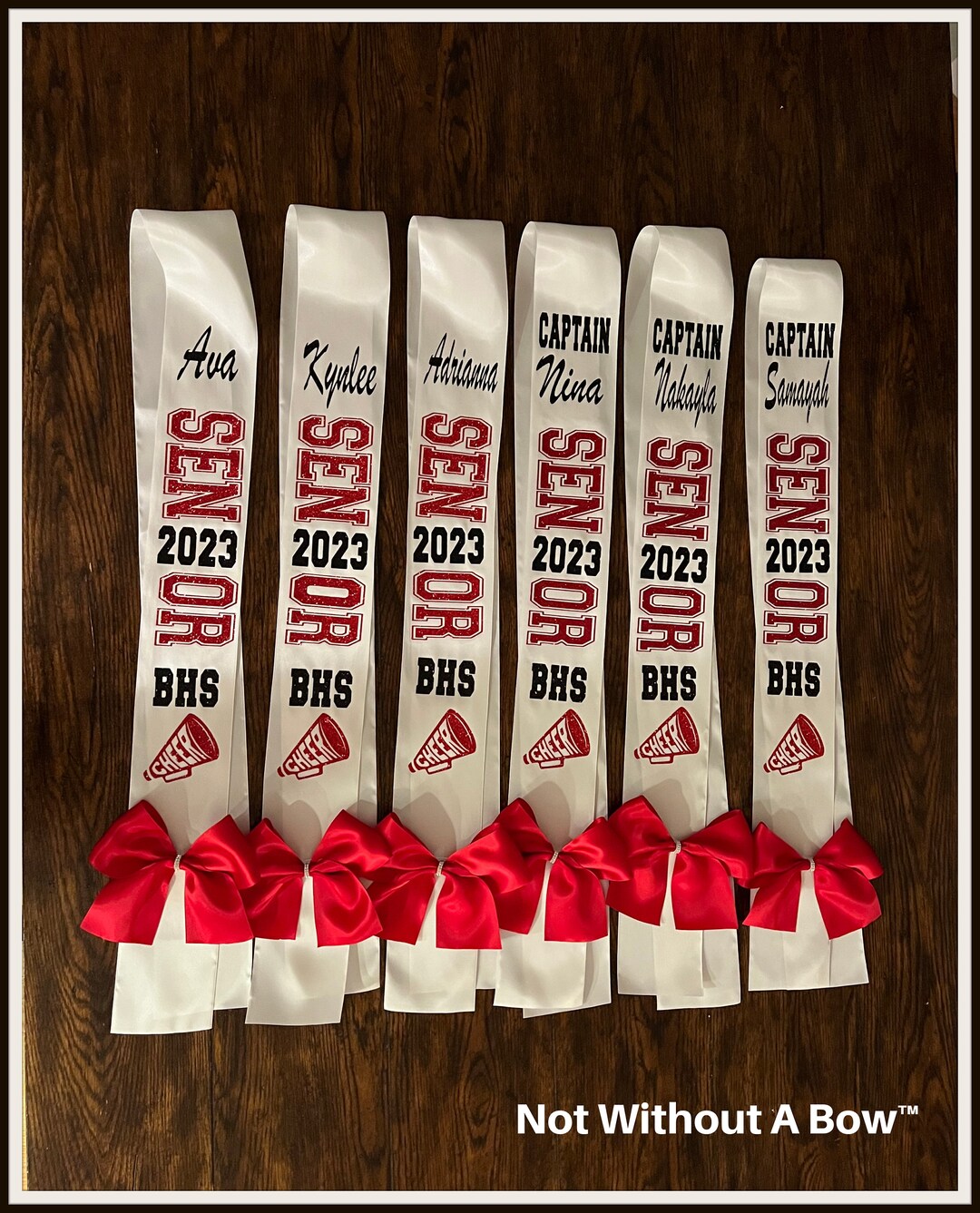 Cheer Senior Sash Senior Night Sash Megaphone Cheer Sash Etsy