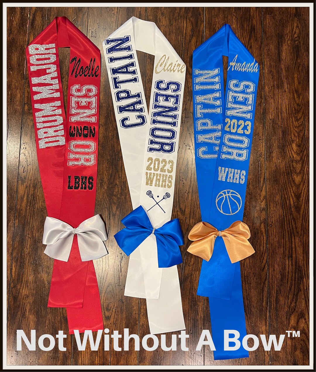 Senior Sash 2025 Senior Night Sash Custom Sash Wide Sash Customize