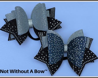 Let It Snow Snowflake Glitter Cheer Bow  Not Without A Bow™ –  notwithoutabow