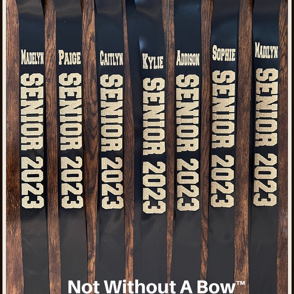 Senior Sash | Custom Sash - Senior 2024 Sash - Senior Night Sash - Graduation Sash -  Customize Colors & Add Name