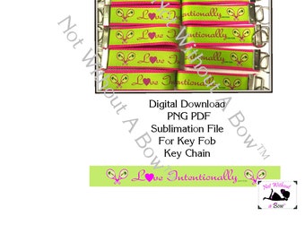 Key Fob Tennis Love Intentionally Sublimation File |  Sublimation Download - Digital File - PDF PNG file