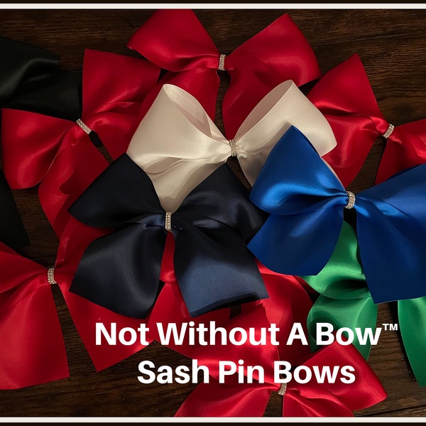 Satin Bow - Satin Cheer Bow - Satin Bow For Sash | Sash Bow | Sash Pin Bow