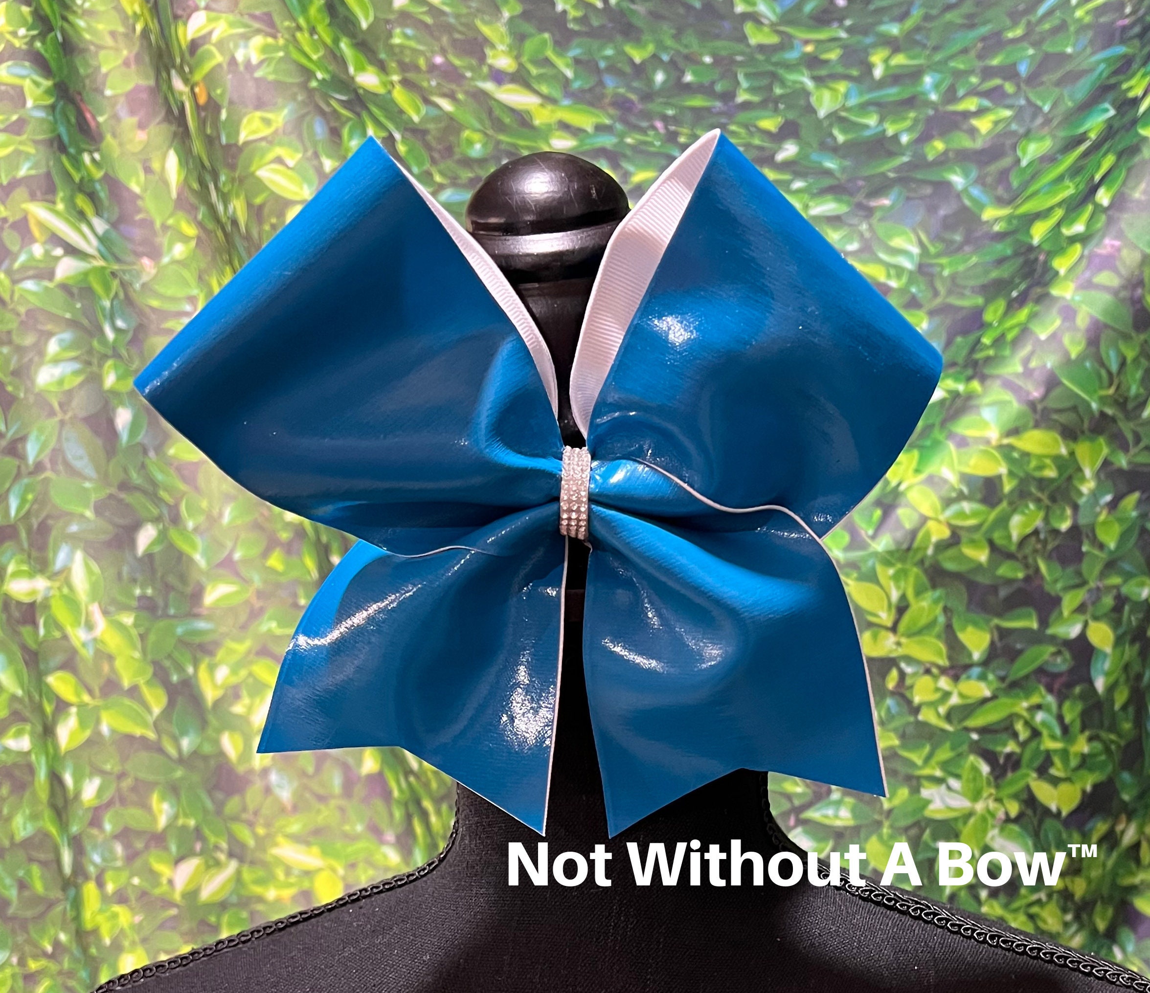 Turquoise Signature Bow - Autograph Cheer Bow - Write on Bow 