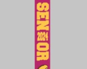 Rugby Senior Sash - Senior Sash - Senior Night Sash -  Customize Colors