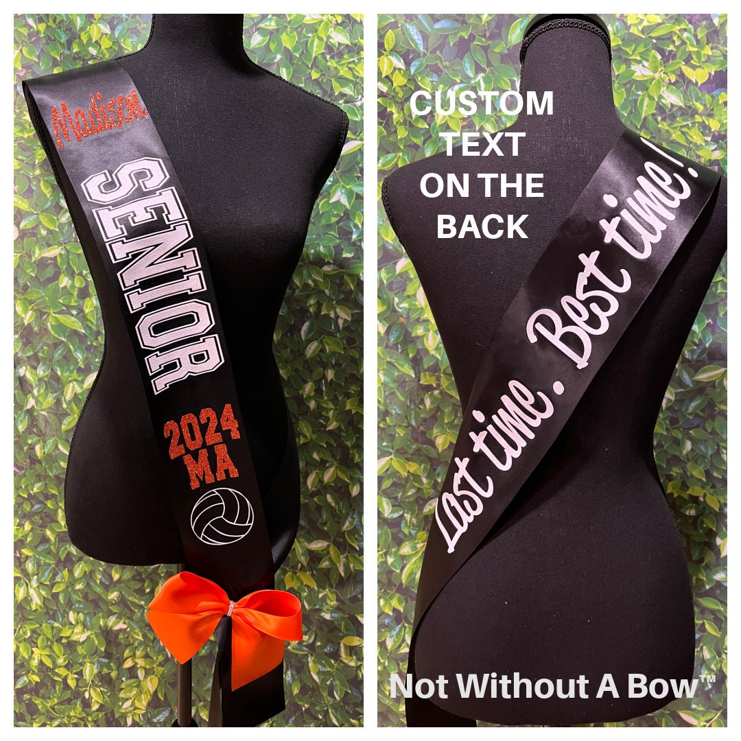 Volleyball Senior Sash 2025 Senior Night Sash Custom Senior Sash Wide