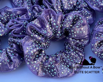 Elite Rhinestone Hair Scrunchie - Cheer Scrunchie - Bling Scrunchie - Mystique Scrunchie - Gymnastics Scrunchie - Choose Colors