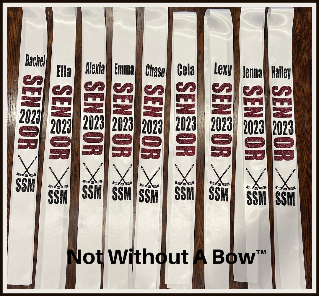 Hockey Senior Sash Senior Sash Senior Night Sash Etsy