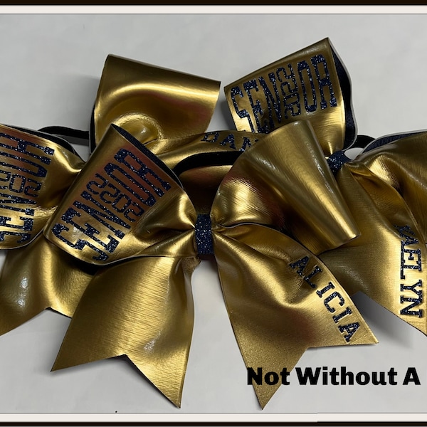 SENIOR 2024 Autograph Signature Cheer Bow With Name - Write On Bow