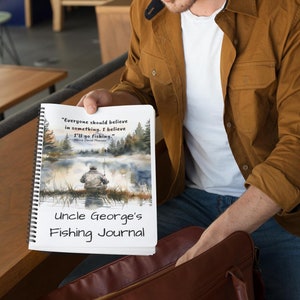 Personalized Fishing Journal: Flyfishing Gift, Spiral Notebook