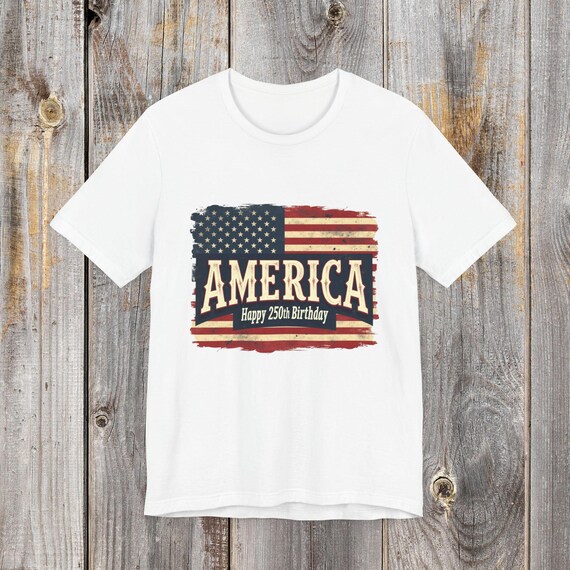 アメリカ建国250周年記念Tシャツ：愛国的なBella+CanvasグラフィックT