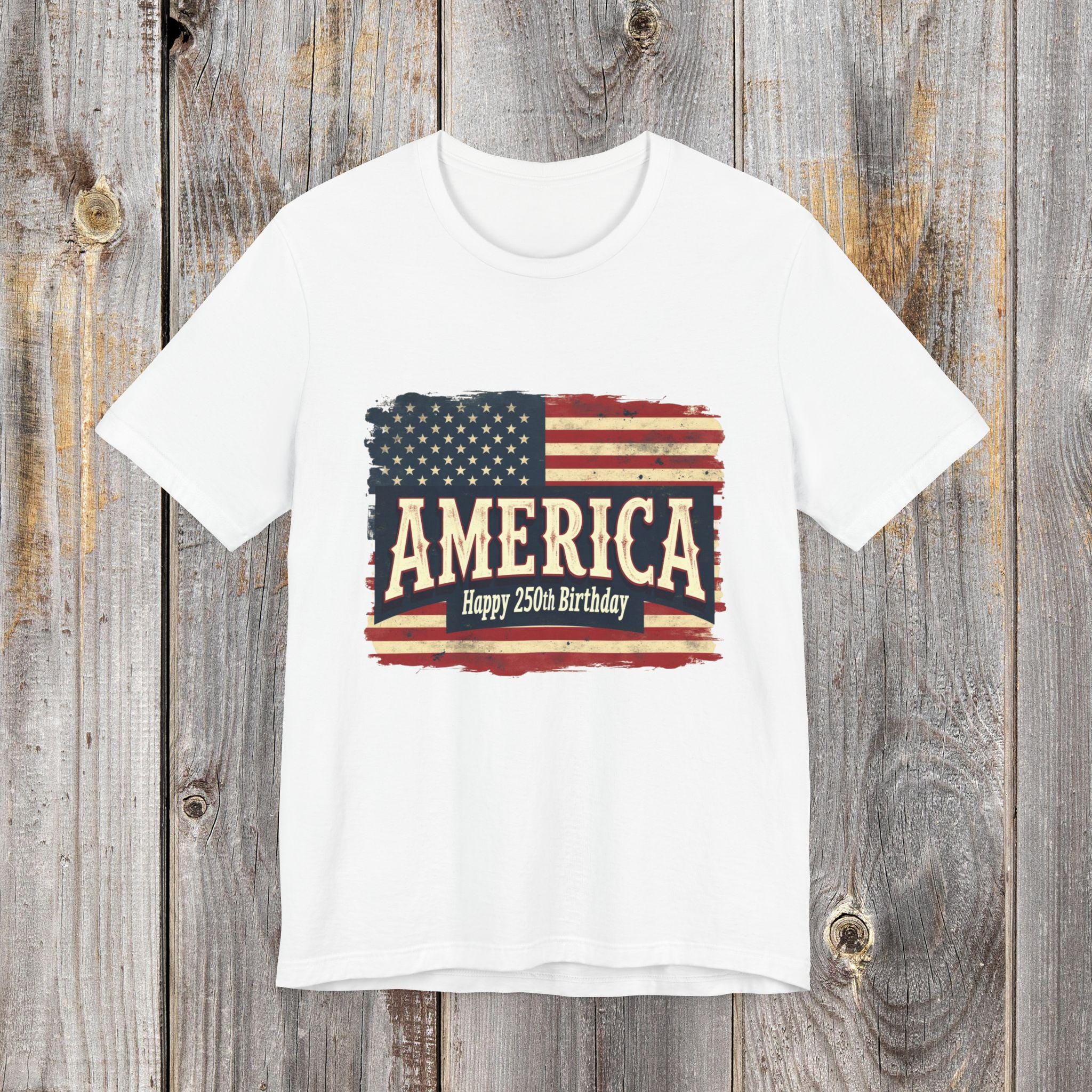 アメリカ建国250周年記念Tシャツ：愛国的なBella+CanvasグラフィックT