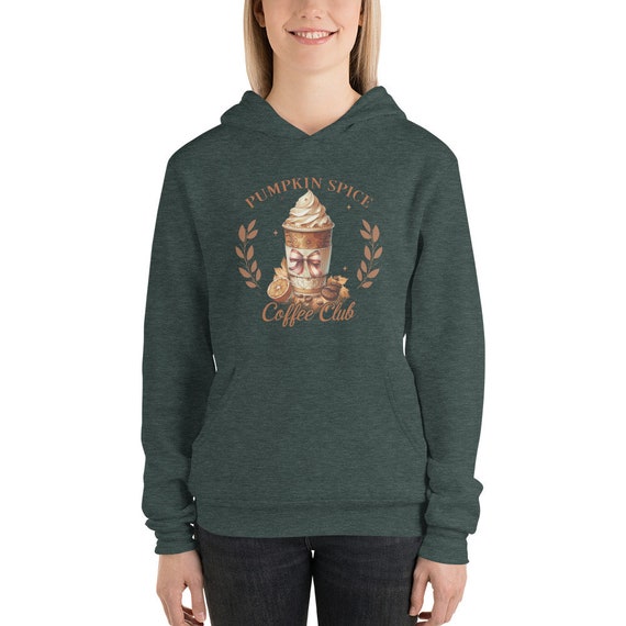 Sweat à Capuche Halloween Pumpkin Spice Cafe - Motifs Citrouille, Chauves-Souris - Taille Oversize Femme/Homme - 3