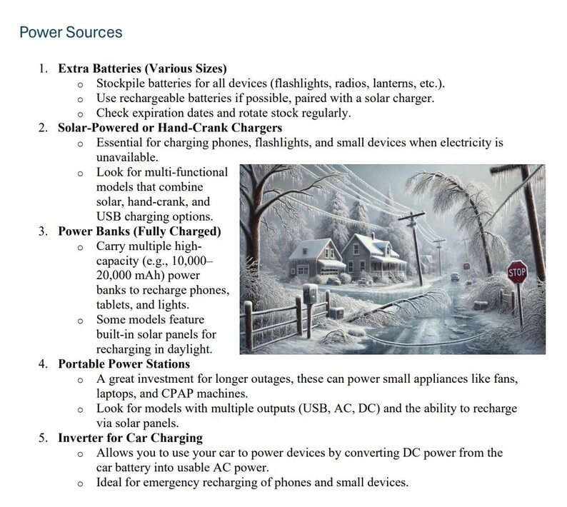 Power Outage Guide, Disaster Plan, Preparedness, Prepping, Prepper, Emergency Plan, Survival, emergency response, disaster plan, checklist, shtf
