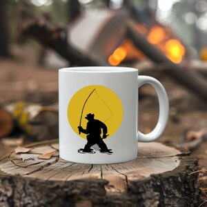 Fly Fishing coffee mug, Fisherman, Gift, cool mug, coffee cup, ceramic mug, fathers day present, outdoorsman, unique, outdoors, trout, gear