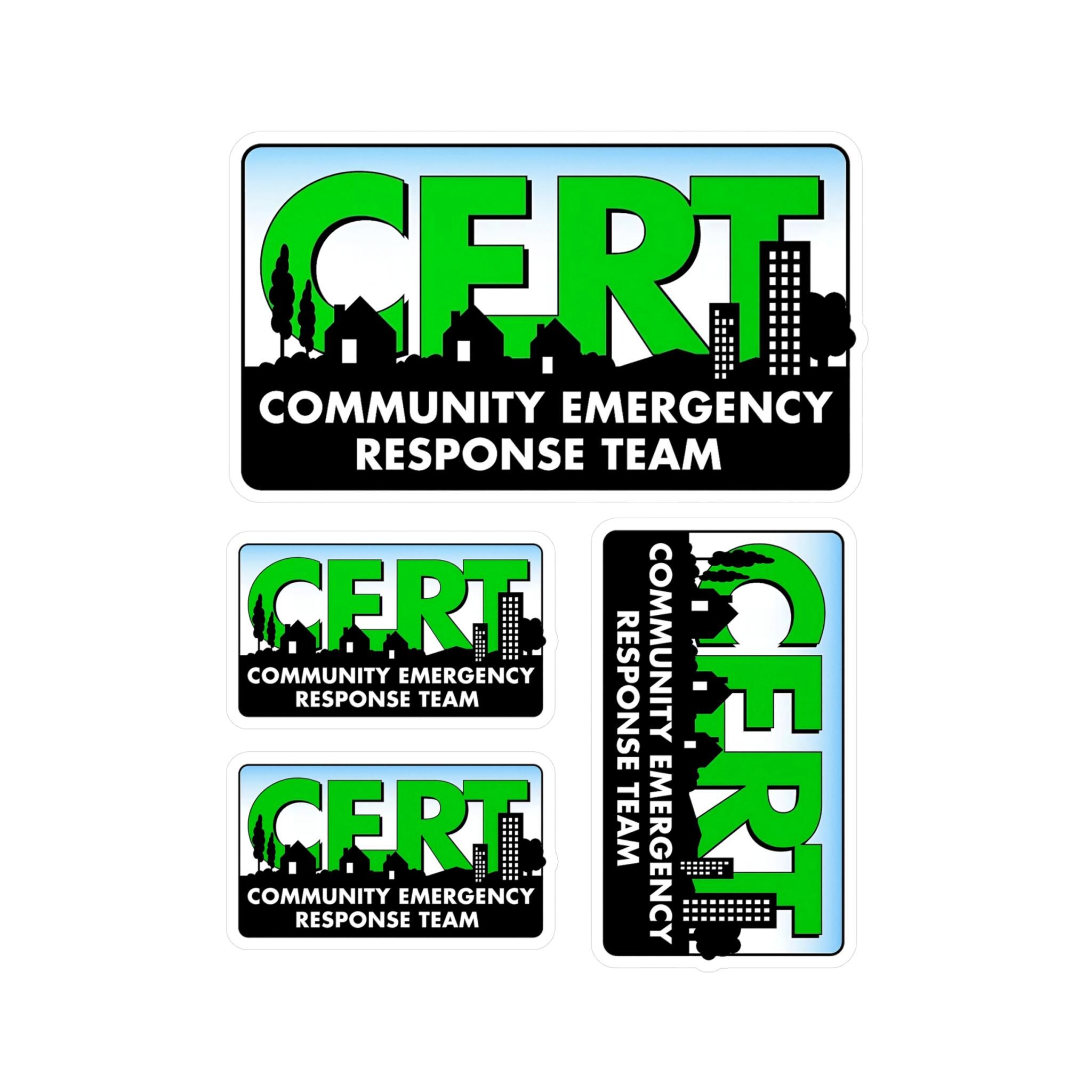 CERT Sticker Sheet: Water-resistant Vinyl Decals for Community ...
