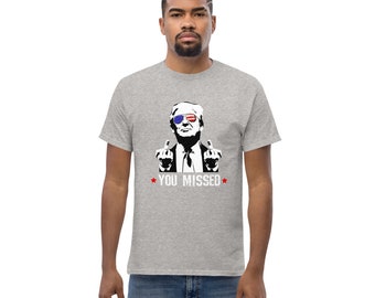 トランプ・ユー・ミスドTシャツ、ユー・ミスドシャツ、トランプシャツ、トランプ・ユー・ミスドシャツ、トランプ2024シャツ、上司、夫、お父さんへのプレゼント、シークレットサンタ