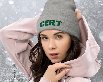 Embroidered CERT Beanie: Community Emergency Response Team Winter Hat