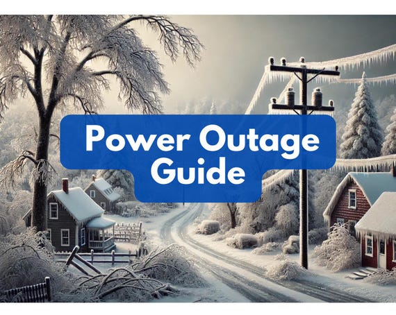 Power Outage Guide, Emergency Preparedness Guide, Blackout Survival Checklist, Power Outage Essentials, Emergency Planning Gift, Home Safety