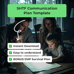 SHTF Tactical Communications Plan: Emergency Preparedness, Disaster, SHTF Comms Template for Survival (Digital Download)
