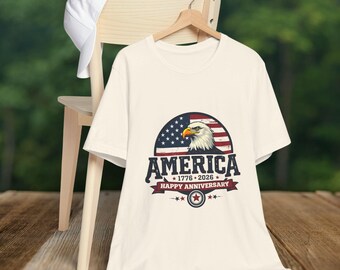 アメリカ建国250周年記念シャツ - 1776-2026 愛国的なUSA Tシャツ
