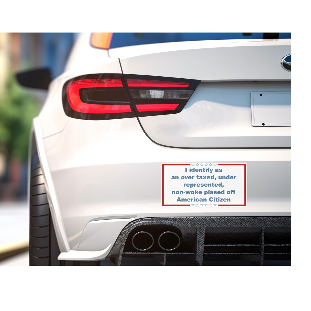 Bumper Sticker I Identify As, Vinyl Decal, Weatherproof Car Sticker ...