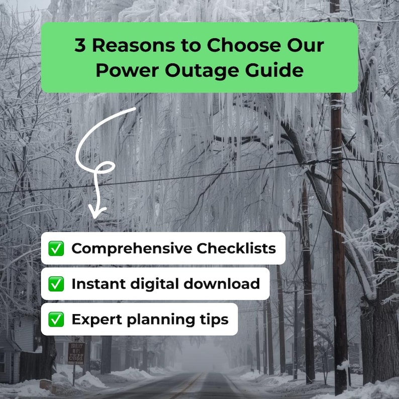 Power Outage Guide, Emergency Preparedness Guide, Blackout Survival Checklist, Power Outage Essentials, Emergency Planning Gift, Home Safety image 2