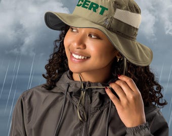 CERT Booney Hat: Embroidered Columbia Bora Bora Sun Protection for Community Emergency Response Team
