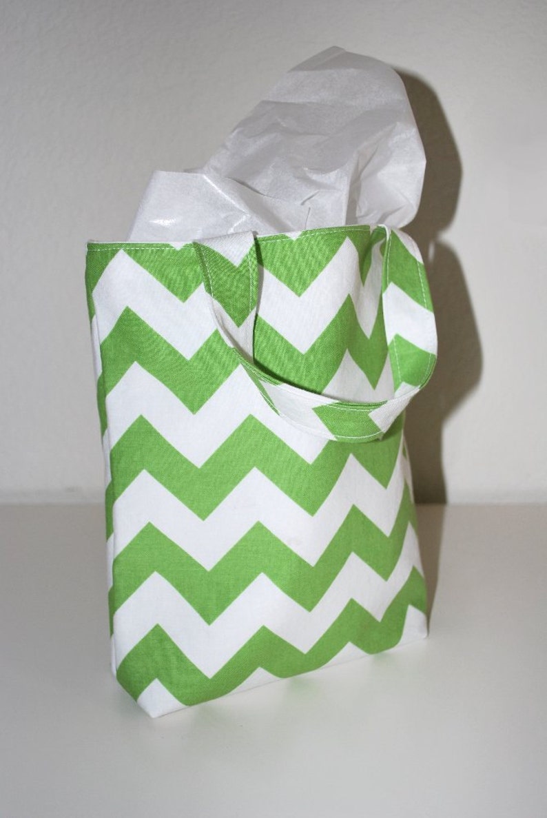 Reusable Fabric Gift Bags Red or Green Chevron Etsy
