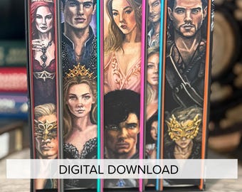Digital Download - ACOTAR Set 2 Book Edge Prints - Fore Edges Only