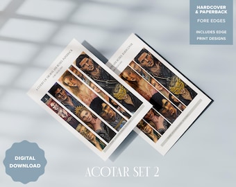 Digital Download - ACOTAR Set 2 Book Edge Prints - Fore Edges Only