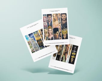 Digital Download - ACOTAR Set 2 Book Edge Prints - Full Set